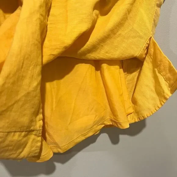 American Eagle Outfitters Sunlit Yellow Buttoned Mini Dress - Picture 3 of 10